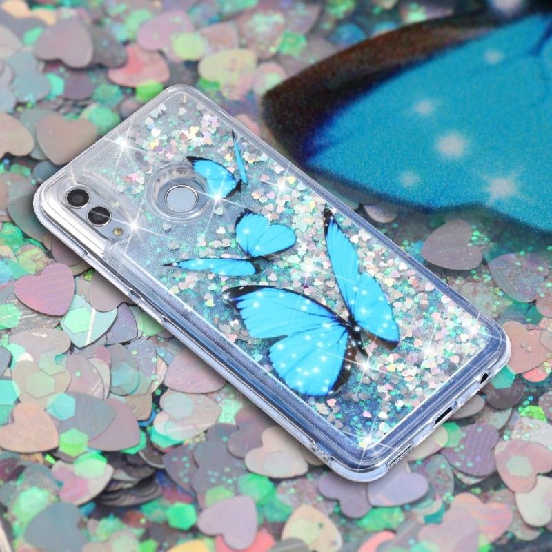 Hülle Für Honor 10 Lite Glitzernde Fliegende Schmetterlinge