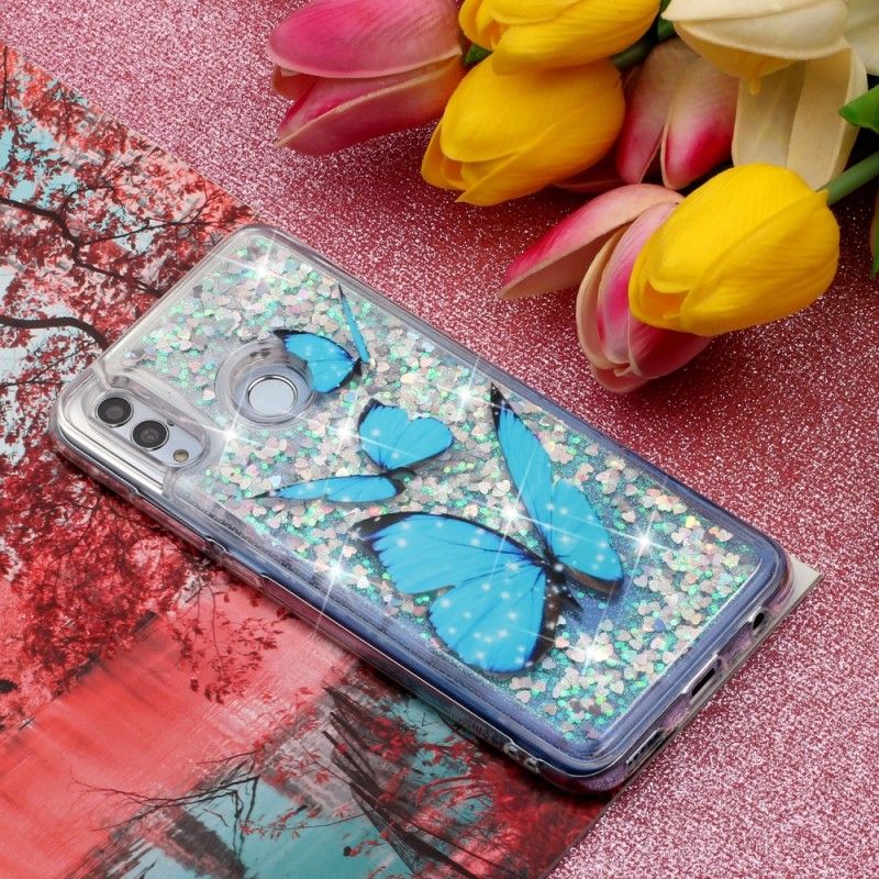 Hülle Für Honor 10 Lite Glitzernde Fliegende Schmetterlinge