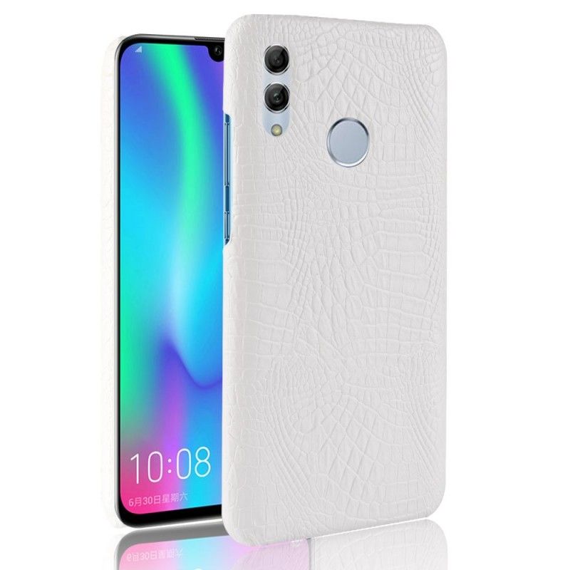 Hülle Honor 10 Lite Schwarz Handyhülle Krokodilhauteffekt