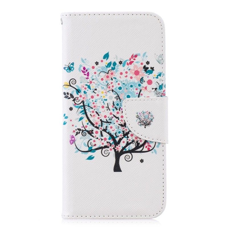 Lederhüllen Honor 10 Lite Handyhülle Blühender Baum