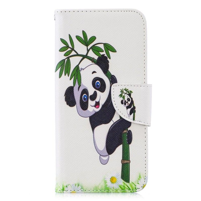 Lederhüllen Honor 10 Lite Handyhülle Panda Auf Bambus