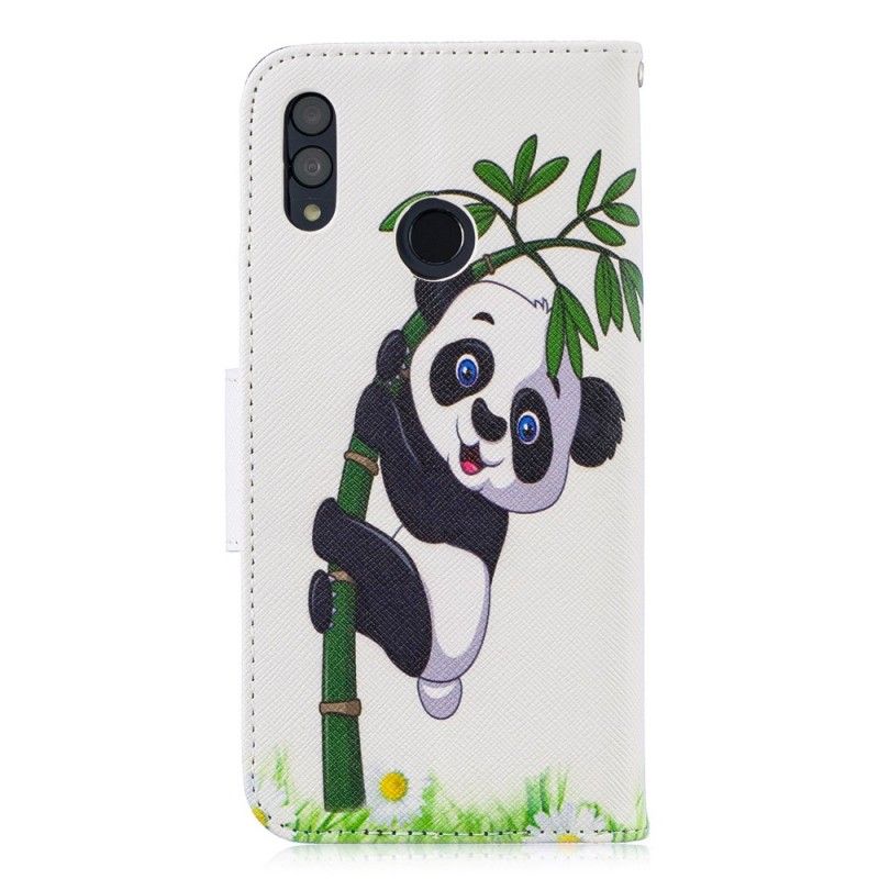 Lederhüllen Honor 10 Lite Handyhülle Panda Auf Bambus