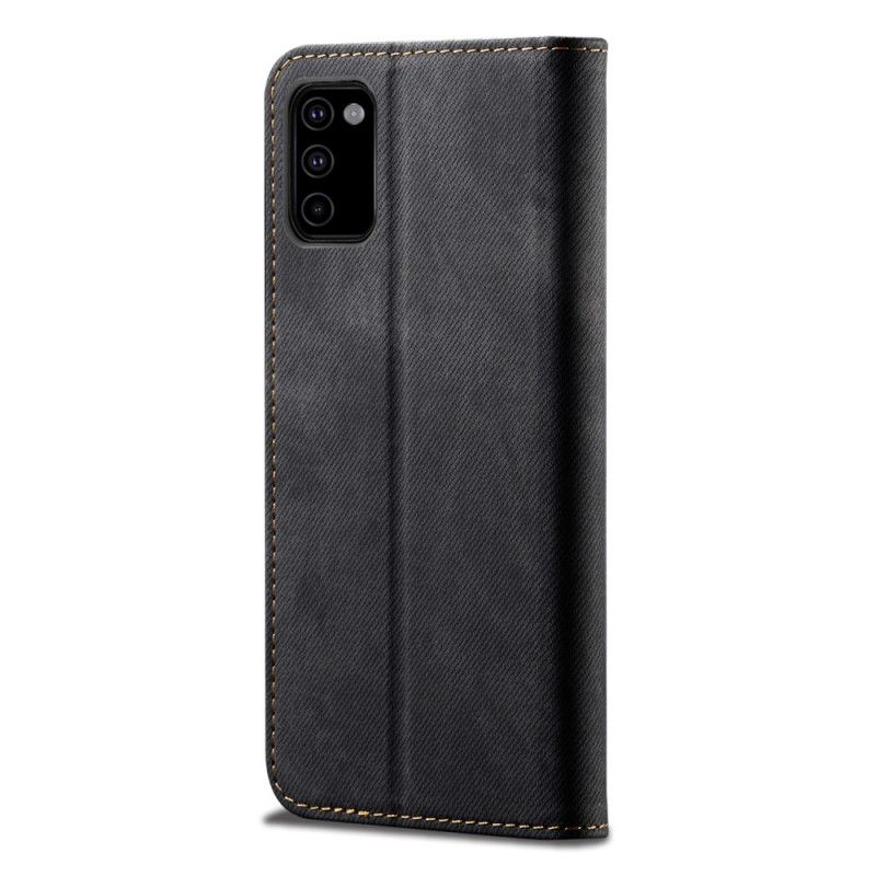 Flip Case Samsung Galaxy M51 Schwarz Jeansstoff