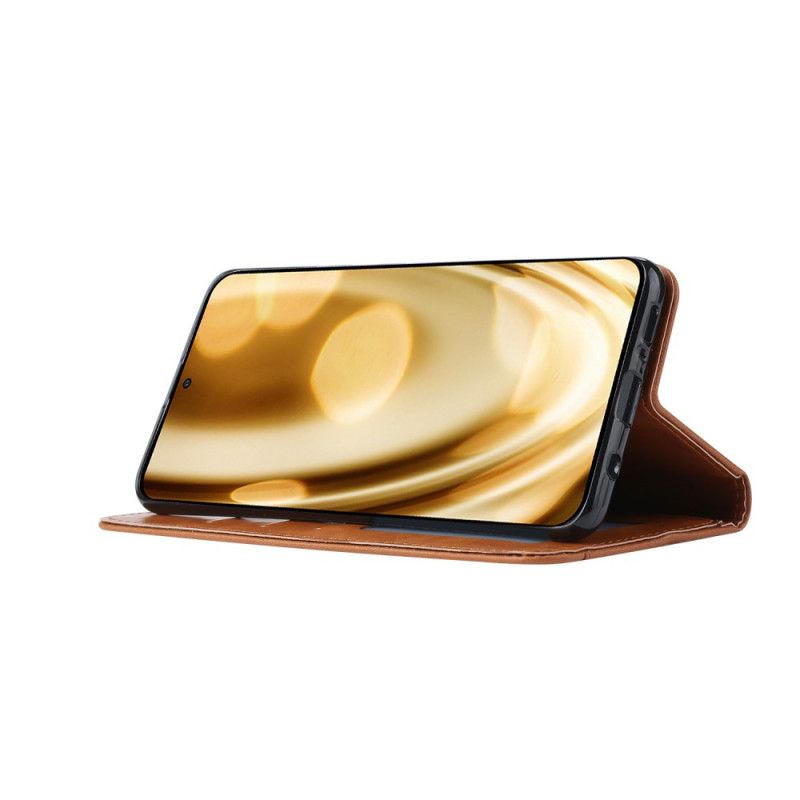 Flip Case Samsung Galaxy M51 Schwarz Kartenhalter Aus Kunstleder