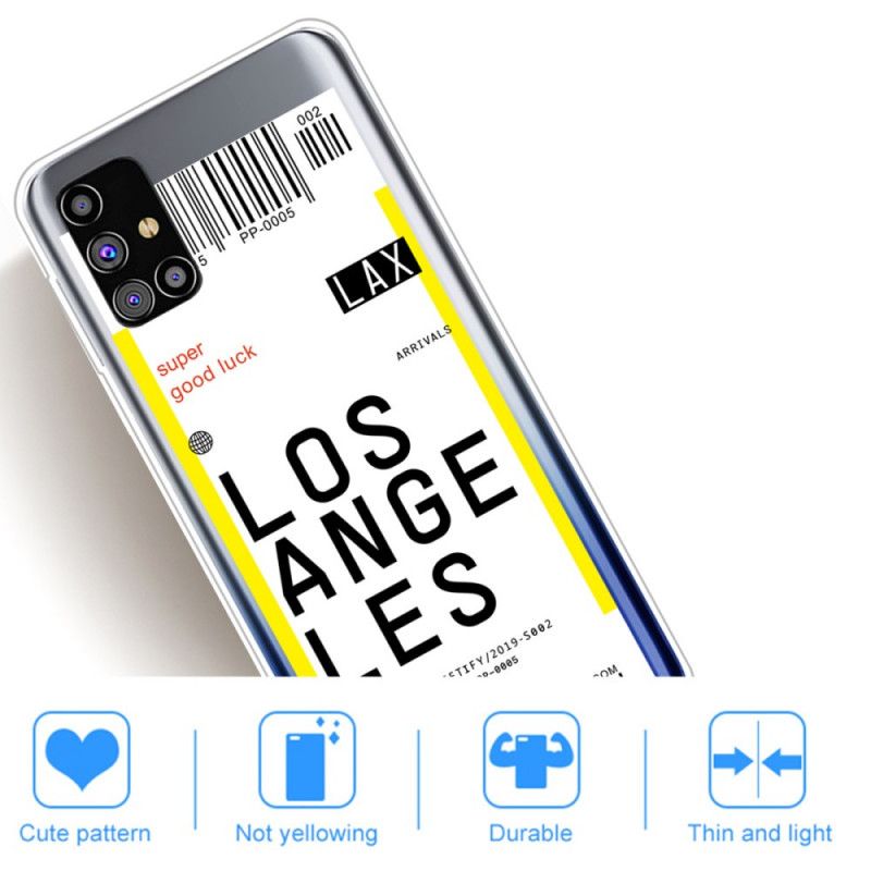Hülle Für Samsung Galaxy M51 Bordkarte Nach Los Angeles