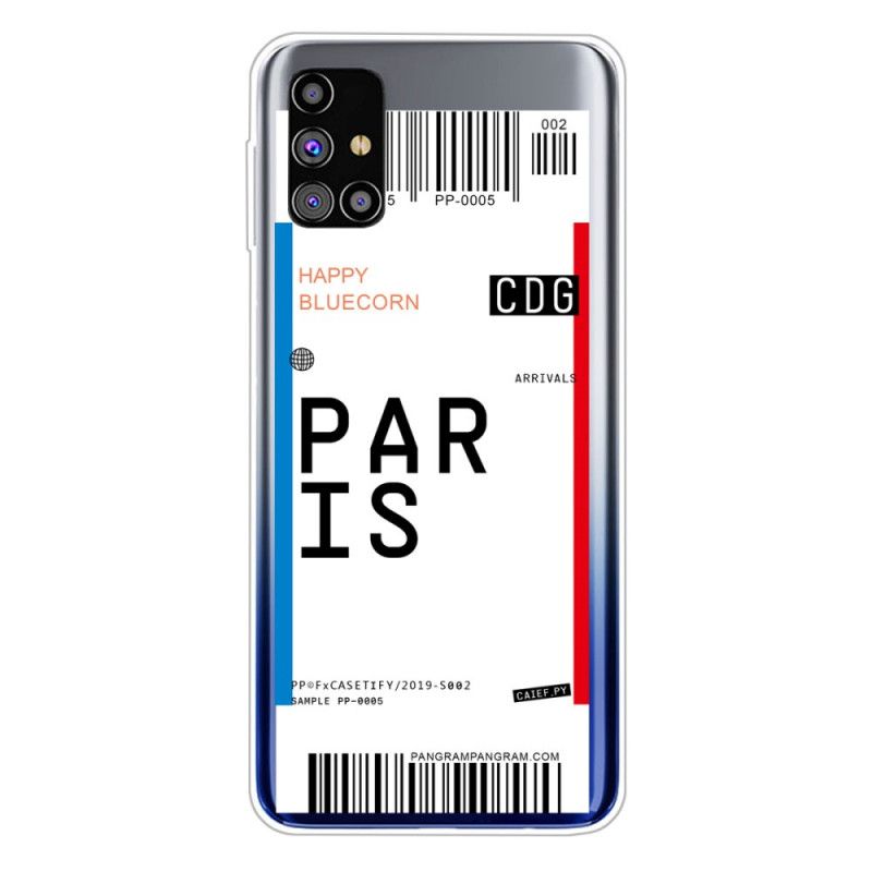 Hülle Für Samsung Galaxy M51 Bordkarte Nach Paris