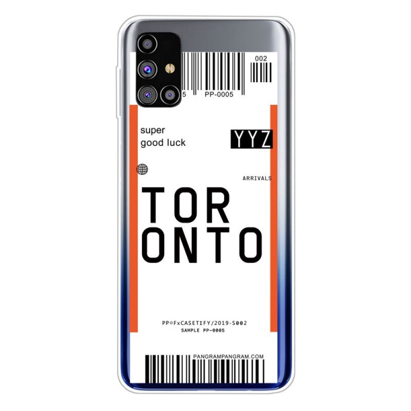 Hülle Für Samsung Galaxy M51 Bordkarte Nach Toronto