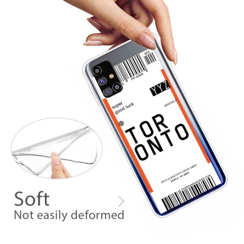 Hülle Für Samsung Galaxy M51 Bordkarte Nach Toronto