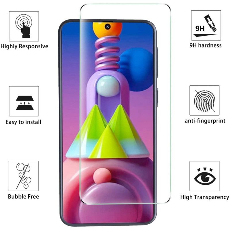 Hülle Für Samsung Galaxy M51 Gehärtetes Glas Mit Schale Und Sieb