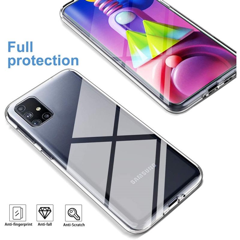 Hülle Für Samsung Galaxy M51 Gehärtetes Glas Mit Schale Und Sieb