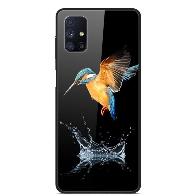Hülle Für Samsung Galaxy M51 Gehärtetes Glas Mit Vogelkrone
