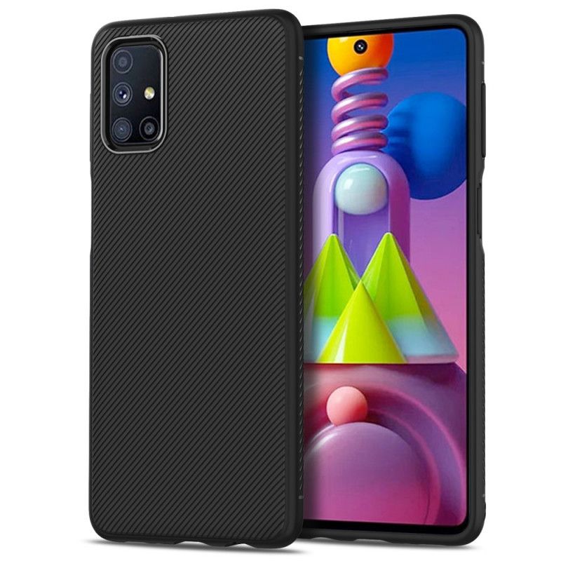 Hülle Für Samsung Galaxy M51 Schwarz Jazzserien-Twill