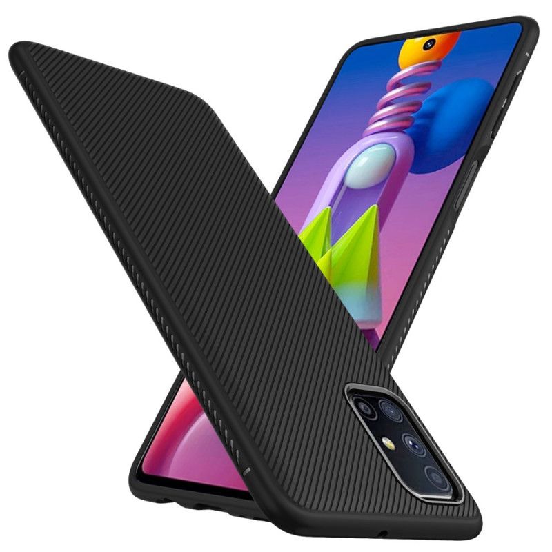 Hülle Für Samsung Galaxy M51 Schwarz Jazzserien-Twill