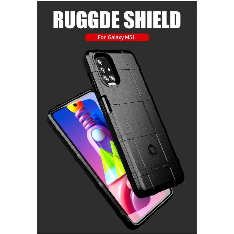 Hülle Für Samsung Galaxy M51 Schwarz Robuster Schild