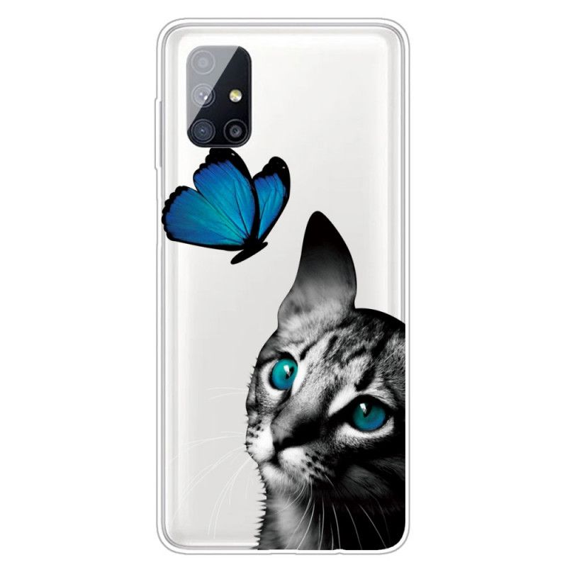 Hülle Für Samsung Galaxy M51Cat Und Schmetterling