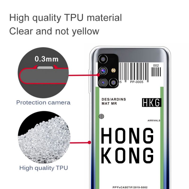 Hülle Samsung Galaxy M51 Bordkarte Nach Hongkong