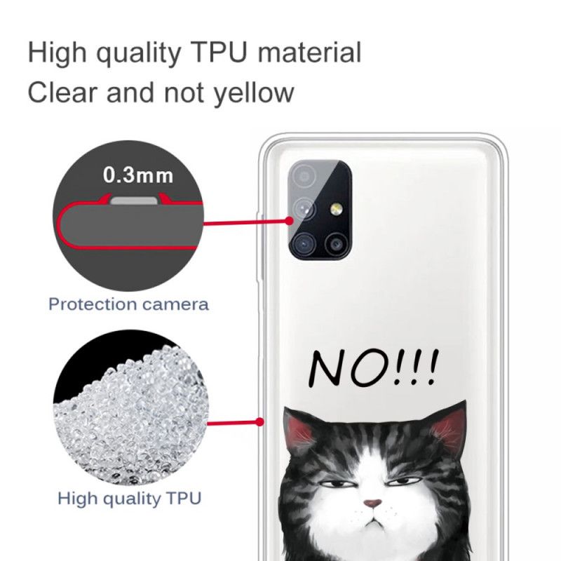 Hülle Samsung Galaxy M51 Die Katze. Die Nein Sagt