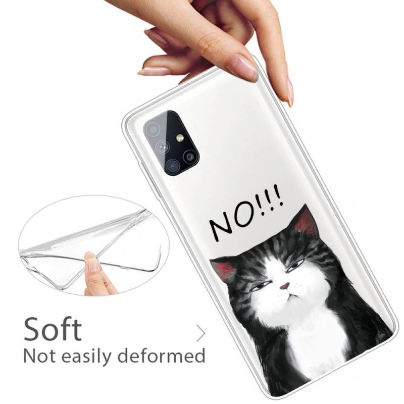 Hülle Samsung Galaxy M51 Die Katze. Die Nein Sagt