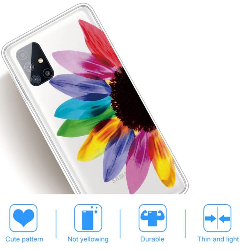 Hülle Samsung Galaxy M51 Farbige Blume