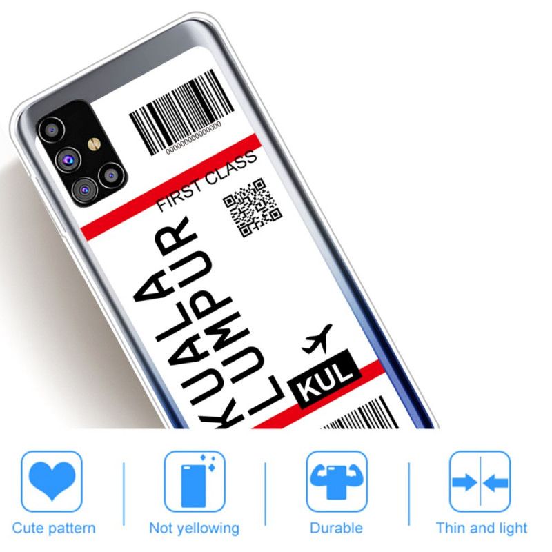 Hülle Samsung Galaxy M51 Handyhülle Bordkarte Nach Kuala Lumpur