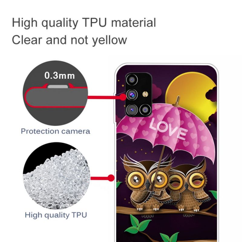 Hülle Samsung Galaxy M51 Handyhülle Flexible Liebeseulen
