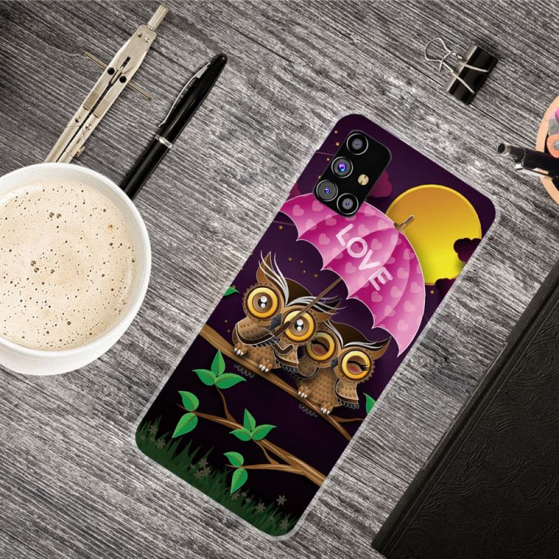 Hülle Samsung Galaxy M51 Handyhülle Flexible Liebeseulen