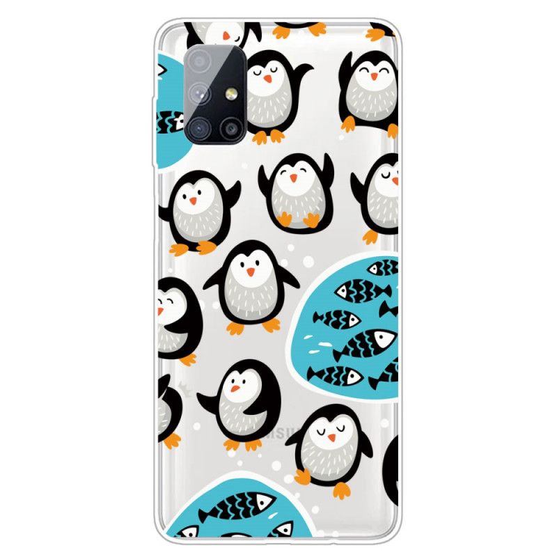 Hülle Samsung Galaxy M51 Handyhülle Pinguine Und Fische