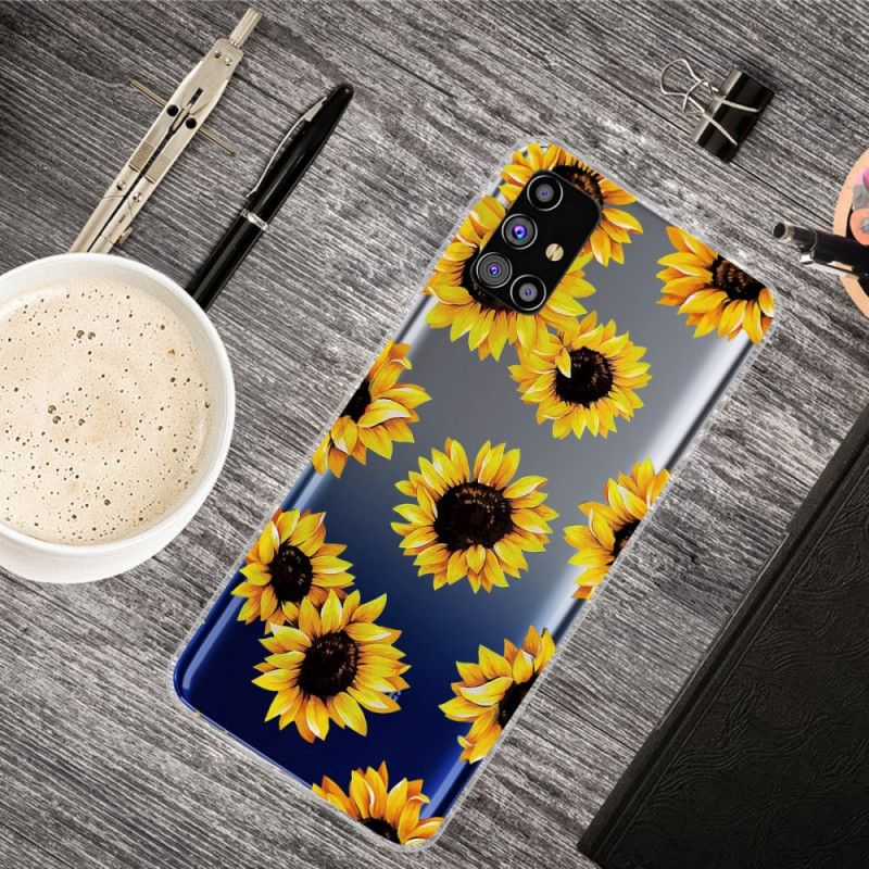 Hülle Samsung Galaxy M51 Handyhülle Sonnenblumen