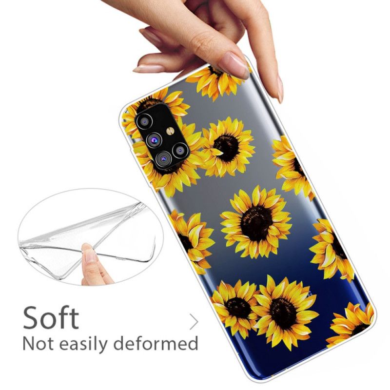Hülle Samsung Galaxy M51 Handyhülle Sonnenblumen