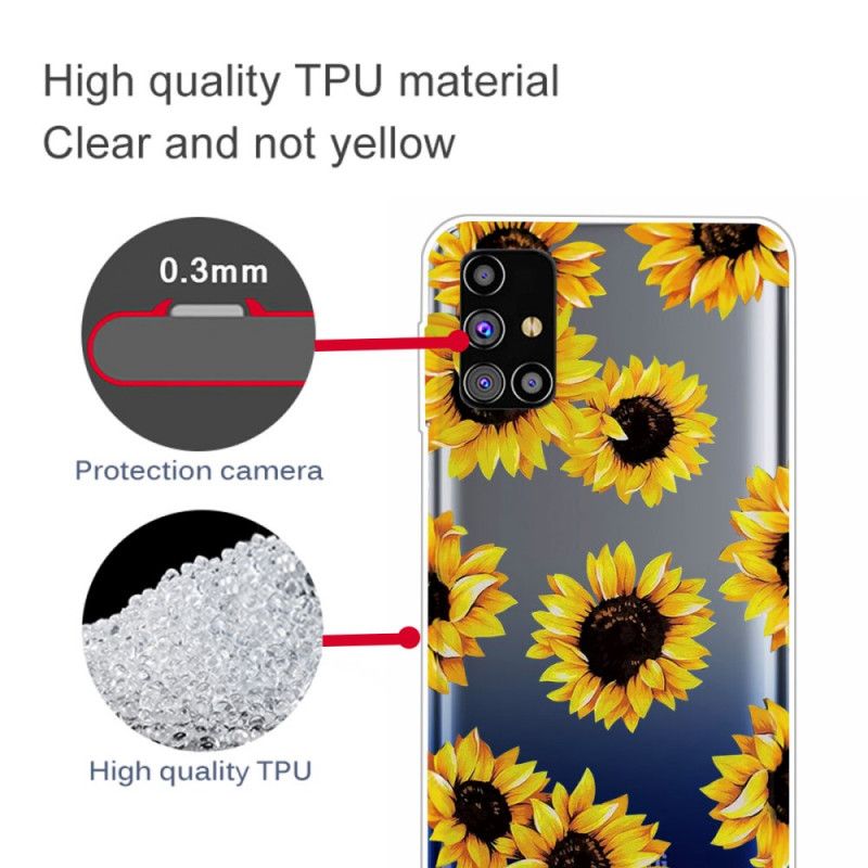 Hülle Samsung Galaxy M51 Handyhülle Sonnenblumen