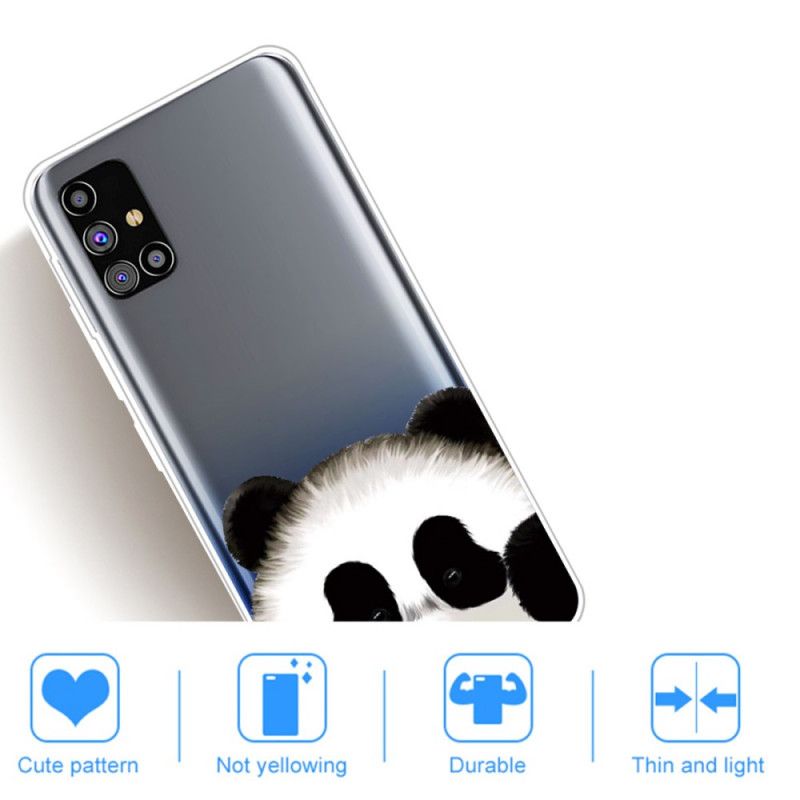 Hülle Samsung Galaxy M51 Handyhülle Transparenter Panda