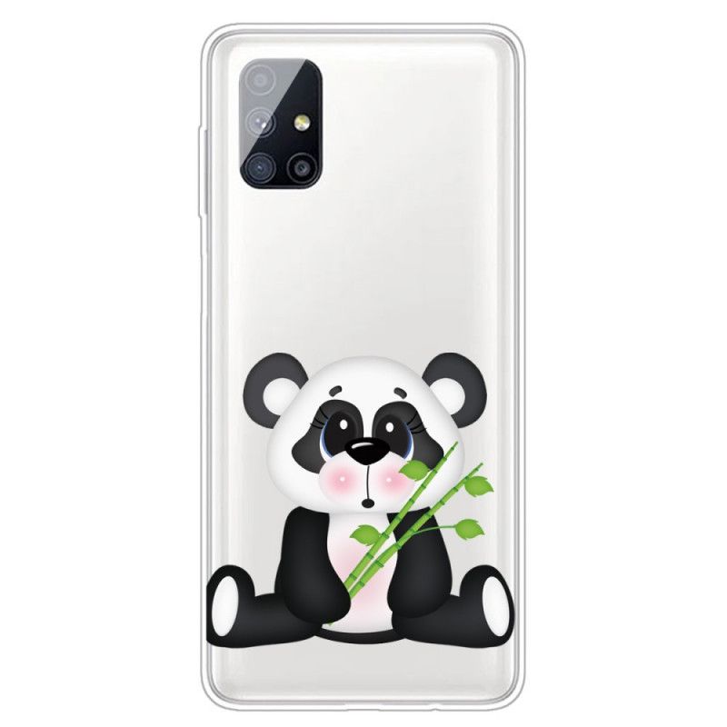 Hülle Samsung Galaxy M51 Handyhülle Transparenter Trauriger Panda