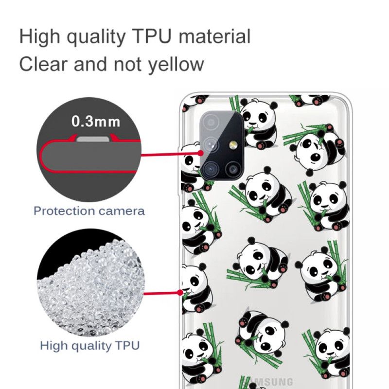 Hülle Samsung Galaxy M51 Kleine Pandas