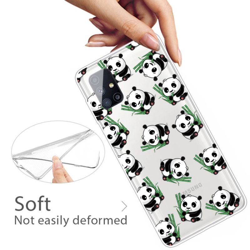 Hülle Samsung Galaxy M51 Kleine Pandas