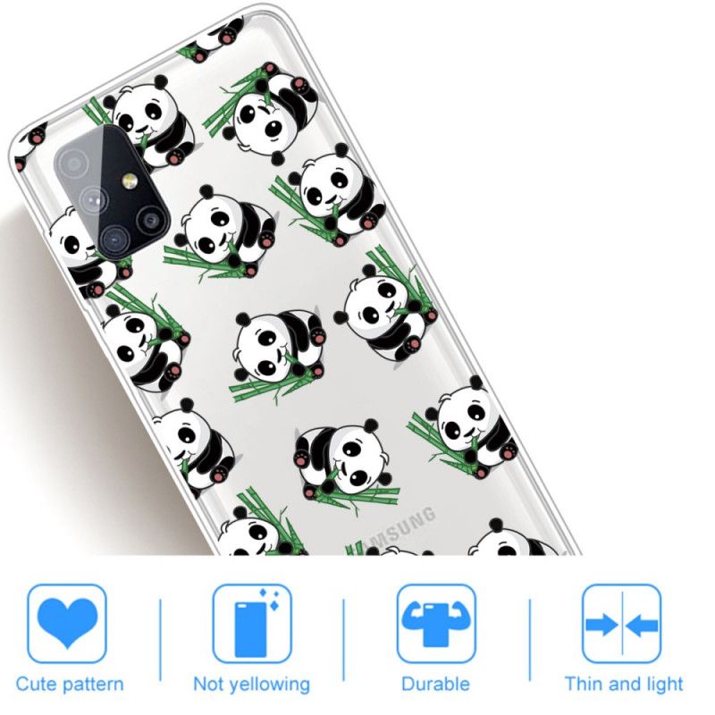 Hülle Samsung Galaxy M51 Kleine Pandas