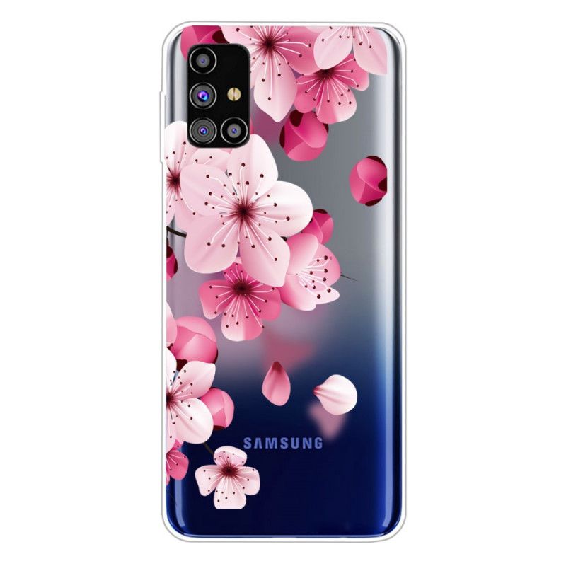 Hülle Samsung Galaxy M51 Kleine Rosa Blüten