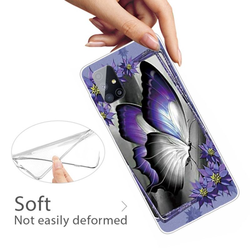 Hülle Samsung Galaxy M51 Königlicher Schmetterling