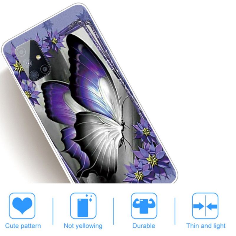 Hülle Samsung Galaxy M51 Königlicher Schmetterling