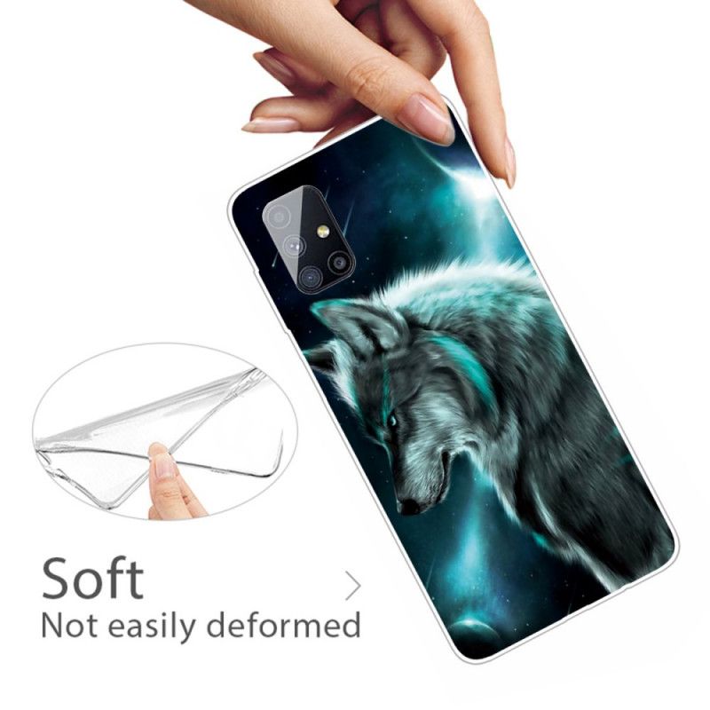 Hülle Samsung Galaxy M51 Königlicher Wolf