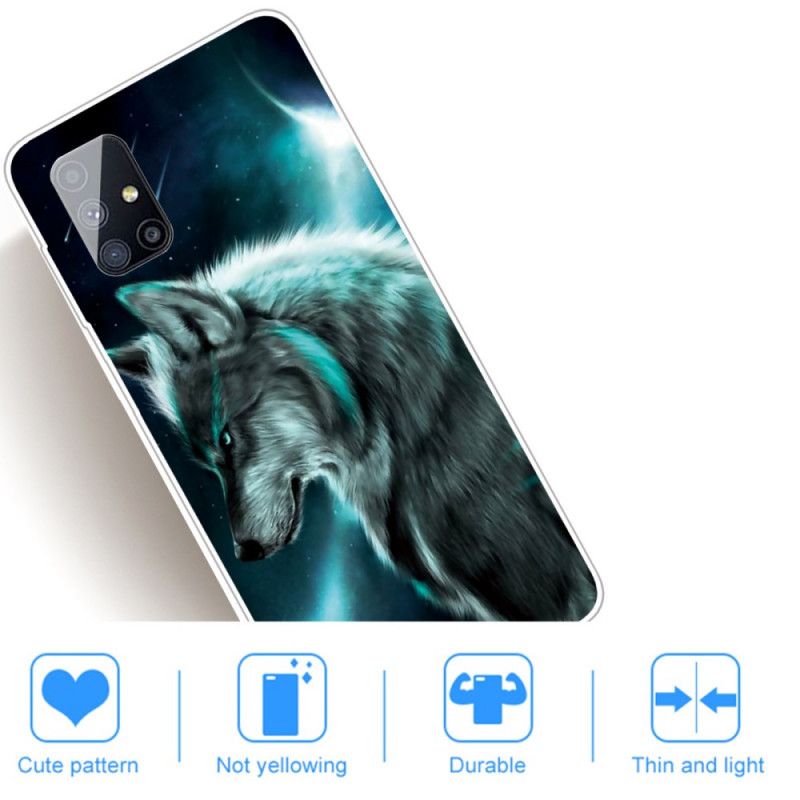 Hülle Samsung Galaxy M51 Königlicher Wolf