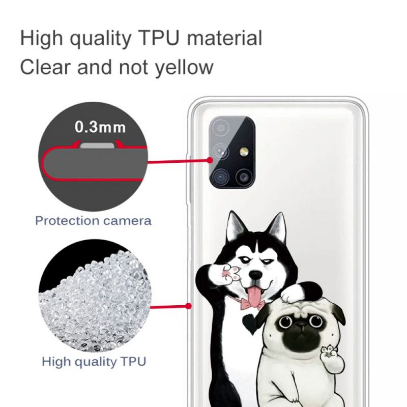 Hülle Samsung Galaxy M51 Lustige Hunde