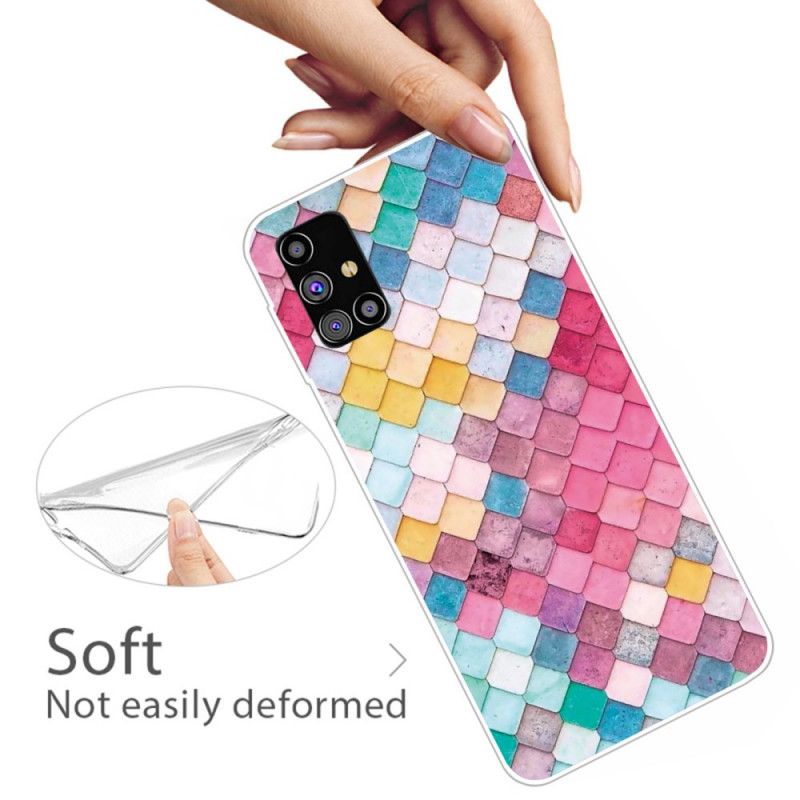Hülle Samsung Galaxy M51 Pink Malerei