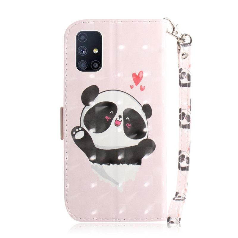 Lederhüllen Für Samsung Galaxy M51 Panda Liebe Mit Tanga