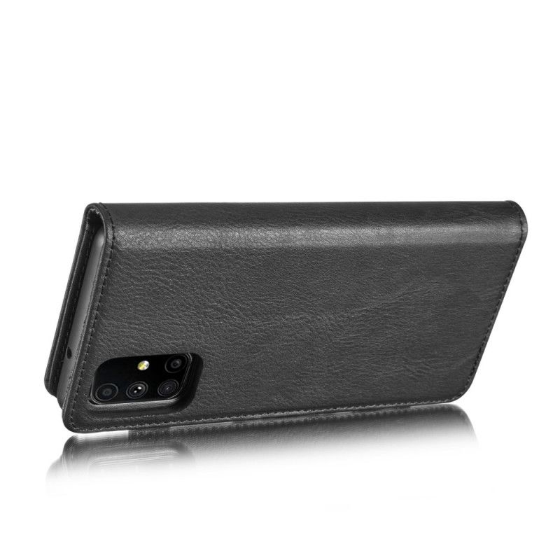 Lederhüllen Für Samsung Galaxy M51 Schwarz Dg. Ming Abnehmbaren Koffer