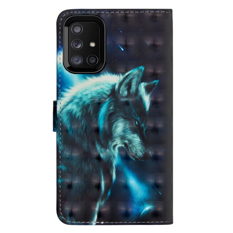 Lederhüllen Samsung Galaxy M51 Handyhülle Majestätischer Wolf