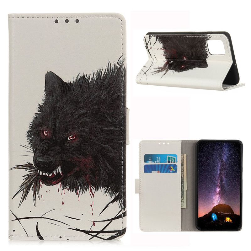 Lederhüllen Samsung Galaxy M51 Hungriger Wolf