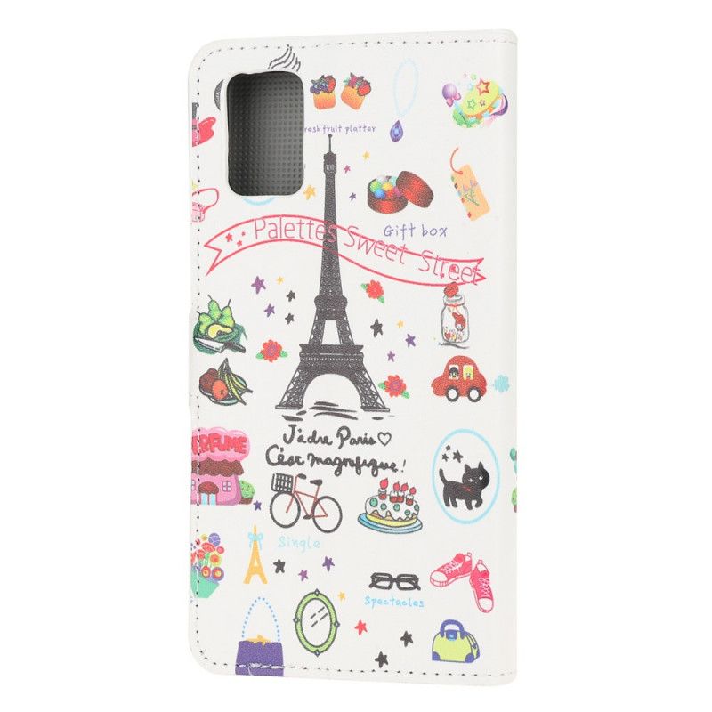 Lederhüllen Samsung Galaxy M51 Ich Liebe Paris