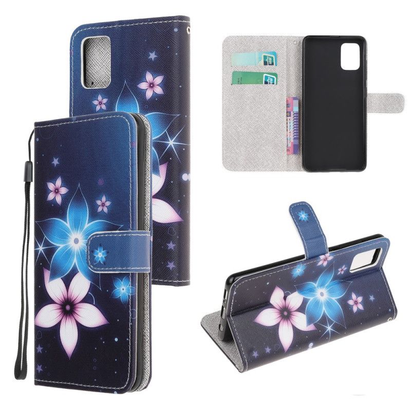 Lederhüllen Samsung Galaxy M51 Mondblumen Mit Tanga