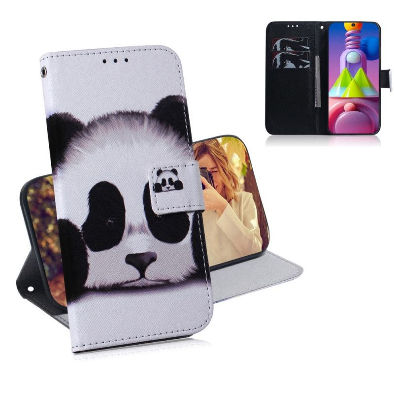 Lederhüllen Samsung Galaxy M51 Pandagesicht
