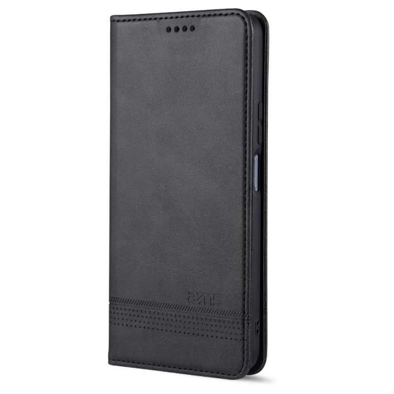 Flip Case Für Huawei P40 Lite 5G Schwarz Azns Lederstil